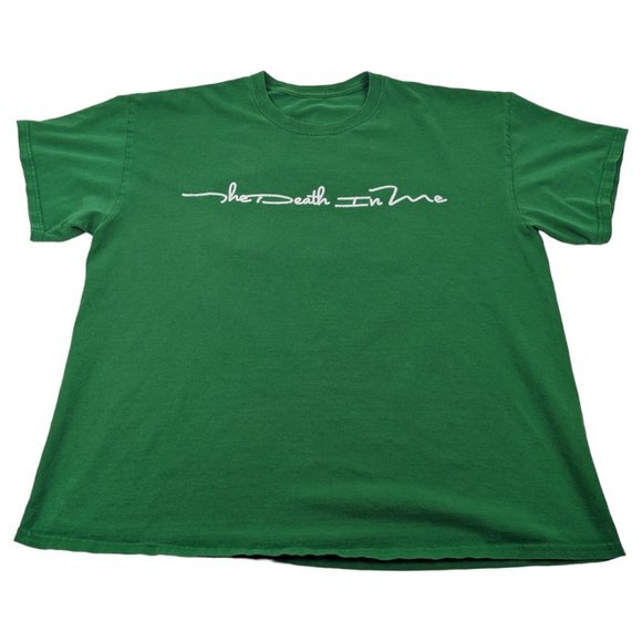 The Death In Me (TDIM) Band Tee Shirt Mens size XL green - RARE - Picture 1 of 9